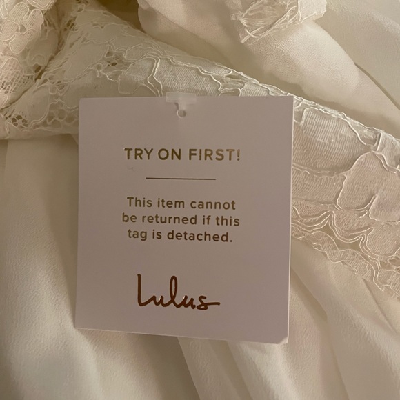 NWT • Lulu’s | Forever Starts Tonight Wedding Dress - Picture 8 of 8